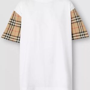Burberry Vintage Check Sleeve Cotton Oversized T-shirt